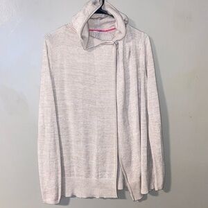 Tan Lululemon cream cardigan hooded sweater